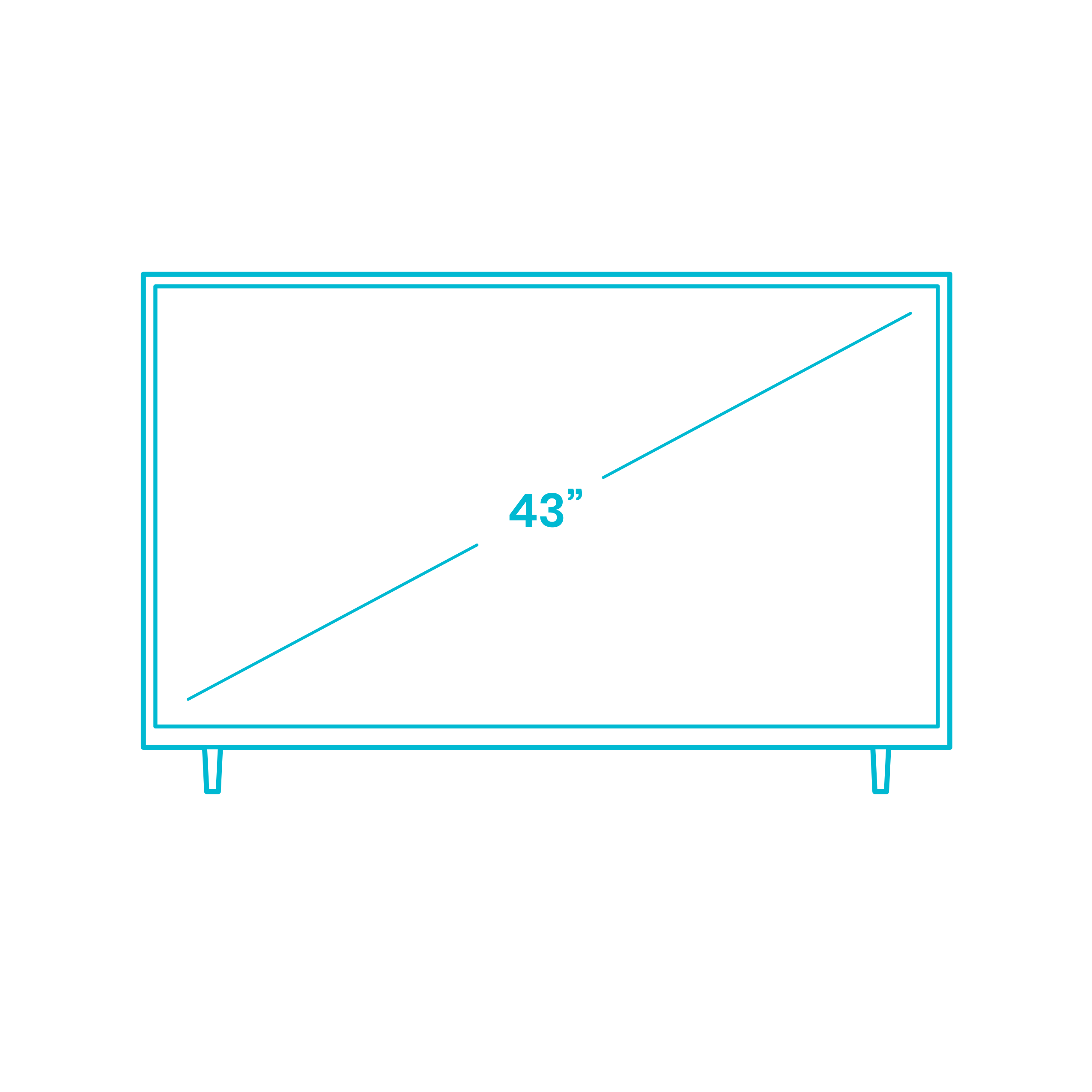 Digital Televisions Tvs Tcl 3 Series Roku Smart Tv 43 Inch Sticker Outline Svg File Free Vectors